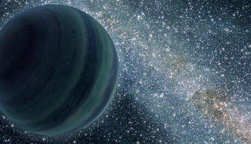 An illustration shows a planet no longer in orbit around a star, ejected from its home star system.