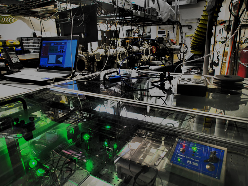 Photograph of apparatus used to do attosecond experiments.